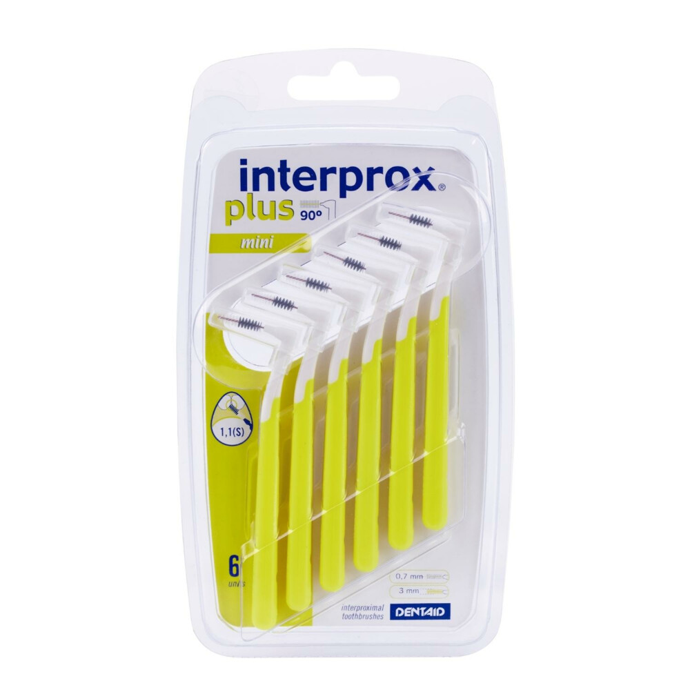 12x Interprox Plus Mini 3mm Geel blisterà 6 ragers