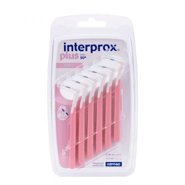 12x Interprox Plus Nano 1.9 mm Roze blisterà 6 ragers