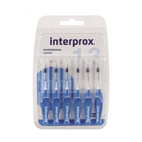 12x Interprox Ragers Conical 1.3 Blauw Blisterà 6 stuks