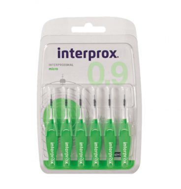 12x Interprox Ragers Micro 0.9 Groen Blisterà 6 stuks