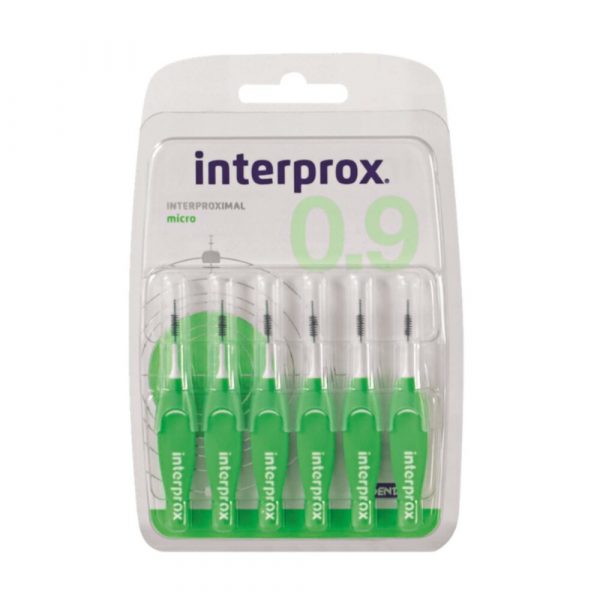 12x Interprox Ragers Micro 0.9 Groen Blisterà 6 stuks