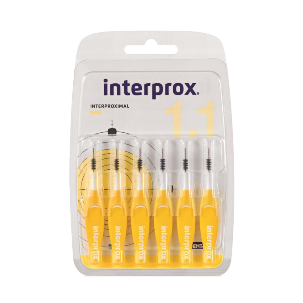 12x Interprox Ragers Mini 1.1 Geel Blisterà 6 stuks