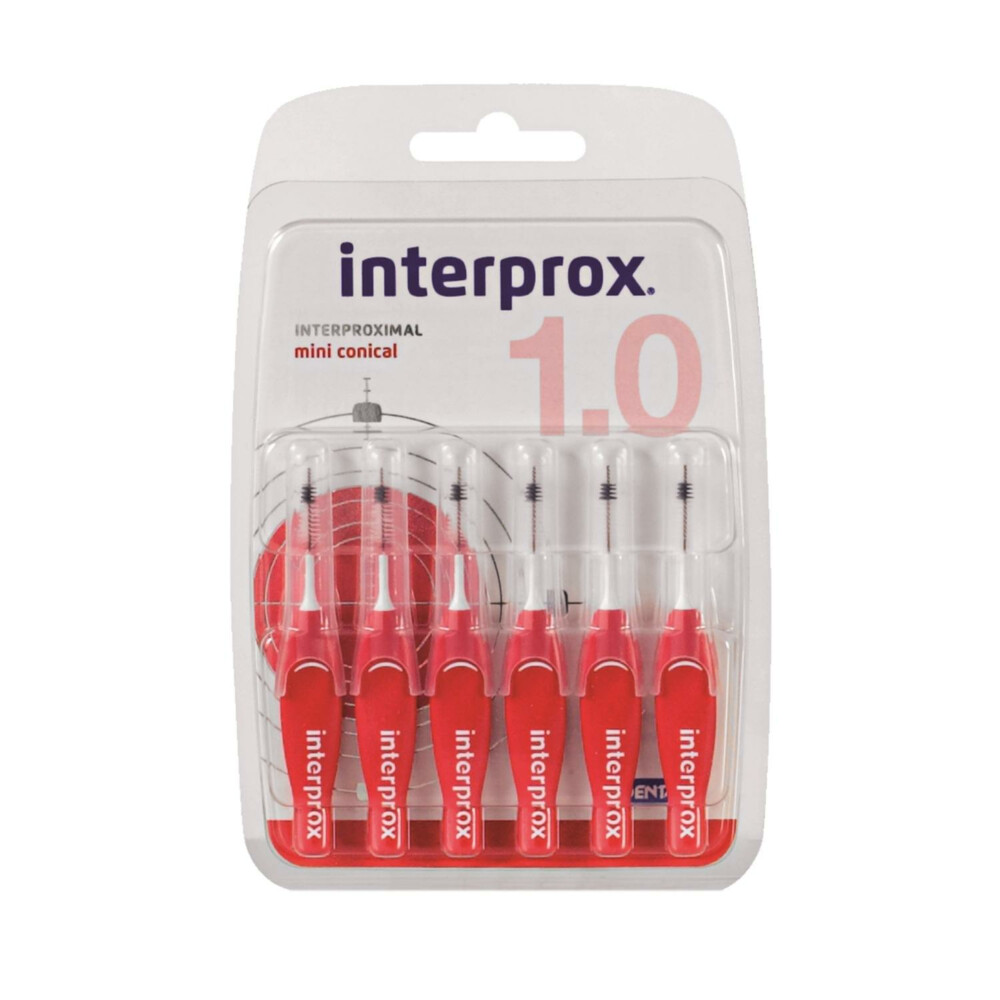 3x Interprox Ragers Mini Conical 1.0 Rood Blisterà 6 ragers