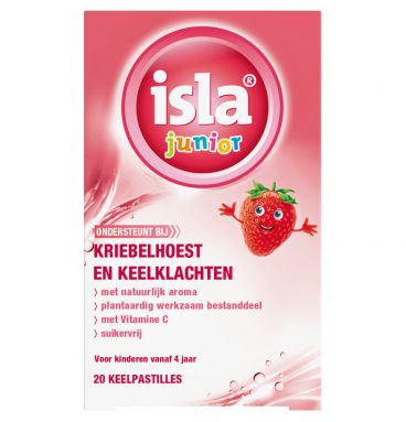 Isla Junior Aardbei 20 keelpastilles