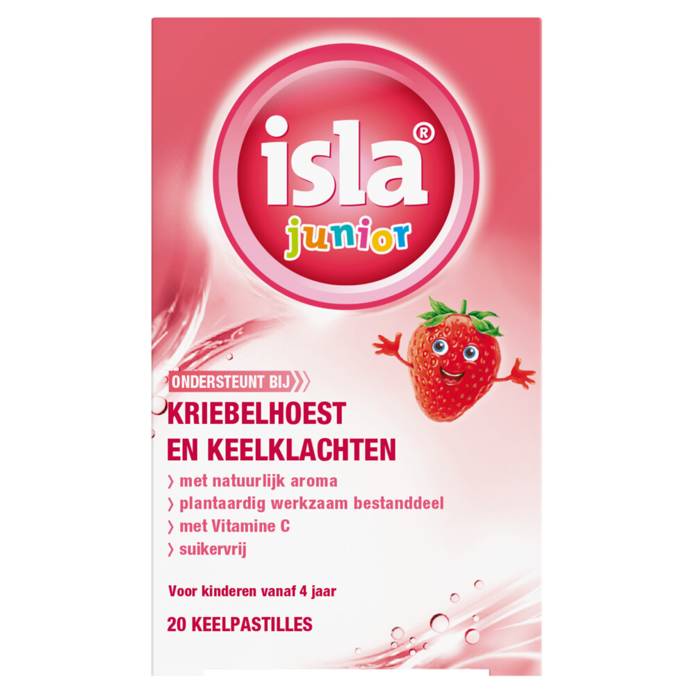 Isla Junior Aardbei 20 keelpastilles