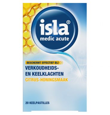 Isla Medic Acute Citrus-Honingsmaak 20 tabletten