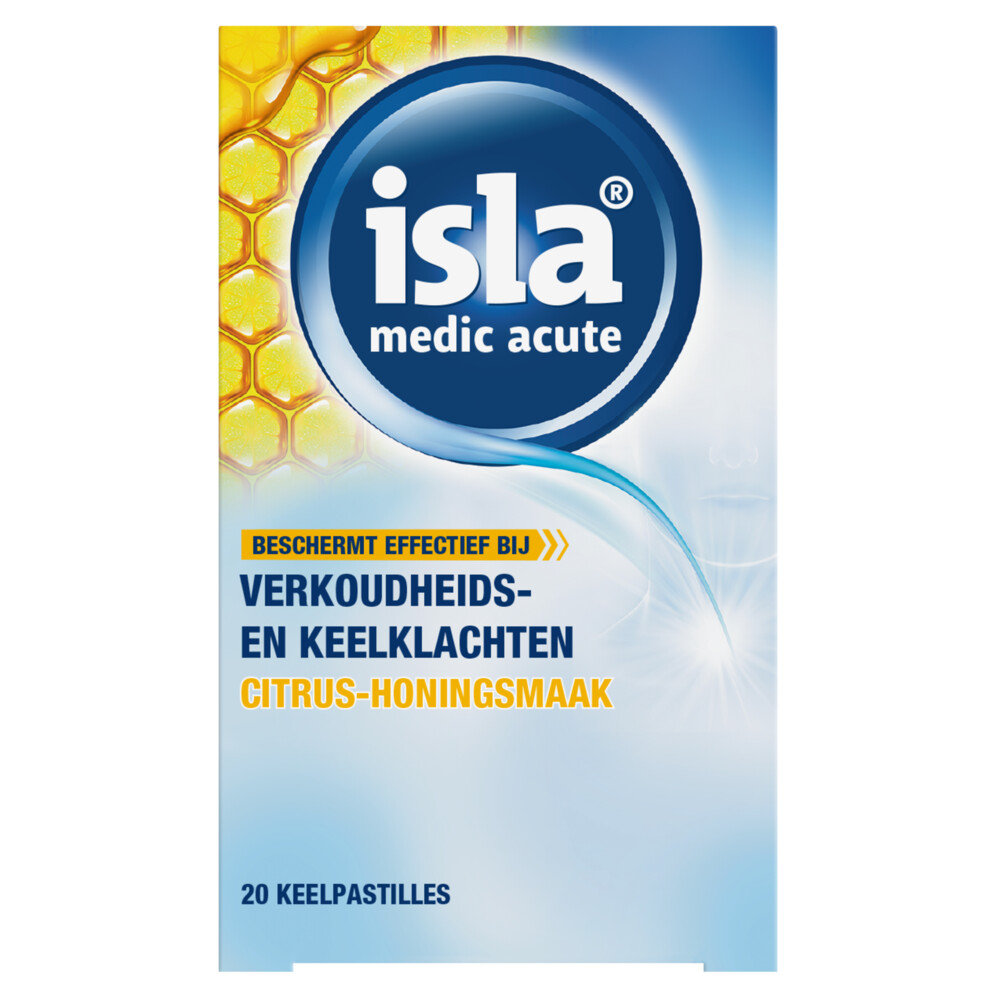 Isla Medic Acute Citrus-Honingsmaak 20 tabletten