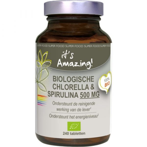 It's Amazing Biologische Chlorella&Spirulina 500 mg 240 tabletten