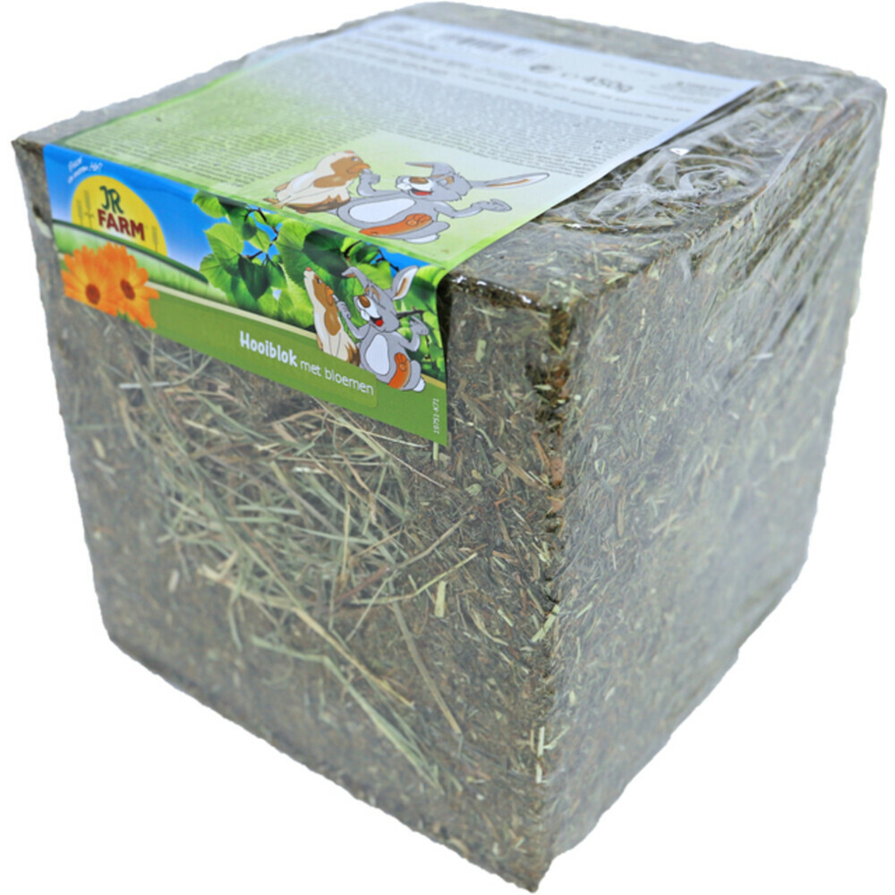 JR Farm Hooiblok met Bloemen 450 gr