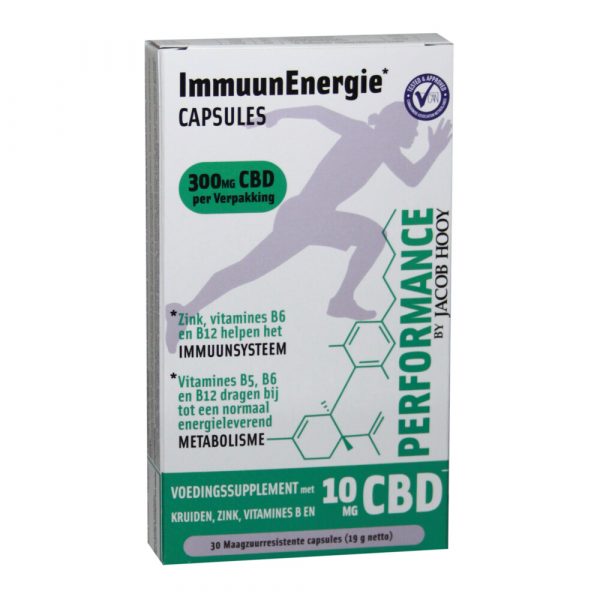 Jacob Hooy Performance ImmuunEnergie met CBD 30 capsules