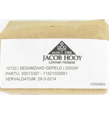 3x Jacob Hooy Sesamzaad Heel 250 gr