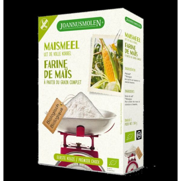 3x Joannusmolen Maismeel Volkoren Glutenvrij Bio 350 gr