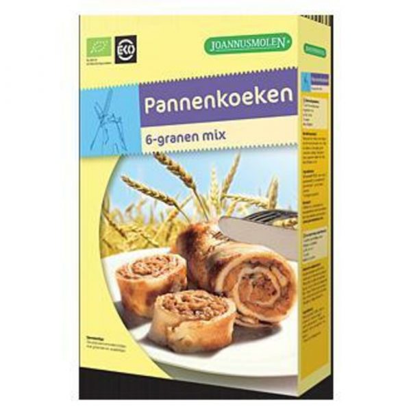 3x Joannusmolen Pannenkoekenmix Meergranen Eko 300 gr