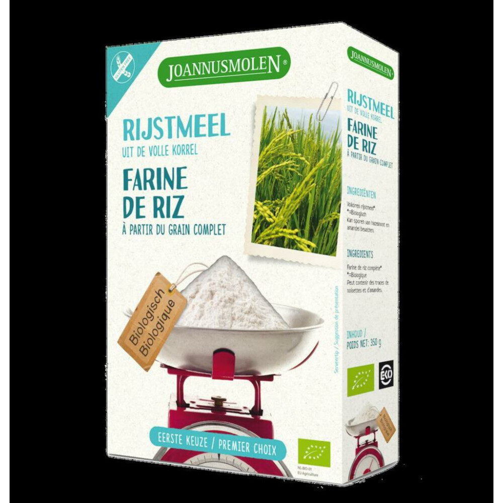 3x Joannusmolen Rijstemeel Glutenvrij 350 gr