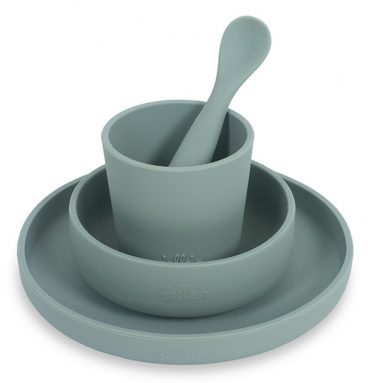 Jollein Dinerset Siliconen Ash Green 4-delig