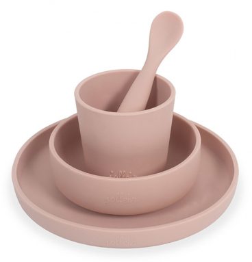 Jollein Dinerset Siliconen Pale Pink 4-delig