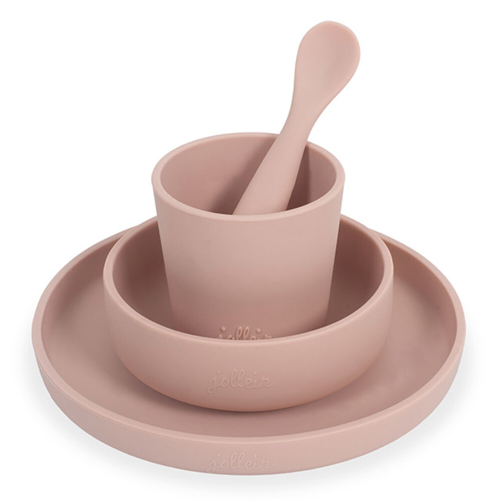 Jollein Dinerset Siliconen Pale Pink 4-delig