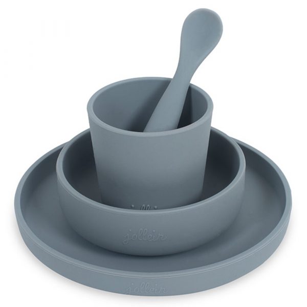 Jollein Dinerset Siliconen Storm Grey 4-delig