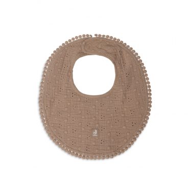 Jollein Slab Rond Embroidery Biscuit Bruin