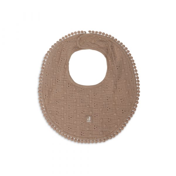 Jollein Slab Rond Embroidery Biscuit Bruin