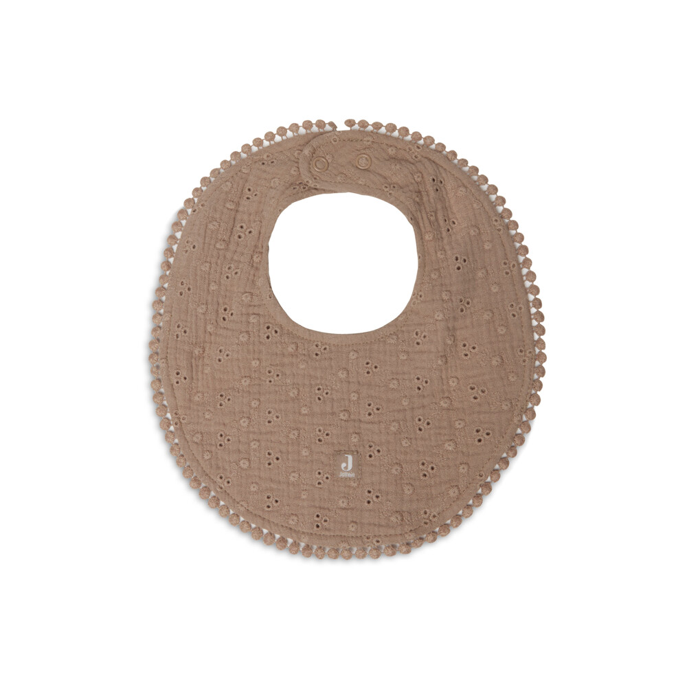 Jollein Slab Rond Embroidery Biscuit Bruin