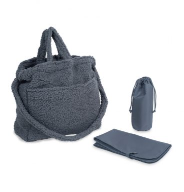 Jollein Verzorgingstas Teddy Storm Grey 37 x 38 x 15 cm