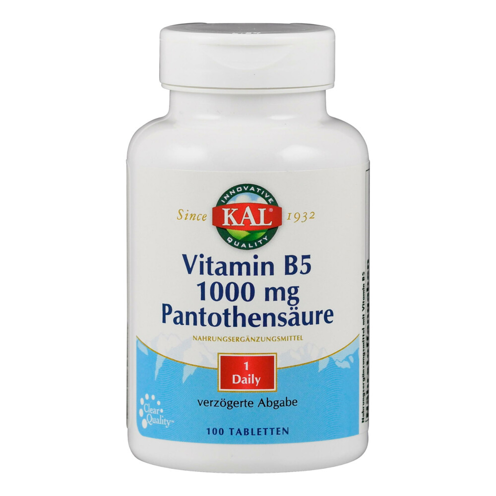 KAL Vitamine B5 1000MG Pantotheenzuur 100 tabletten