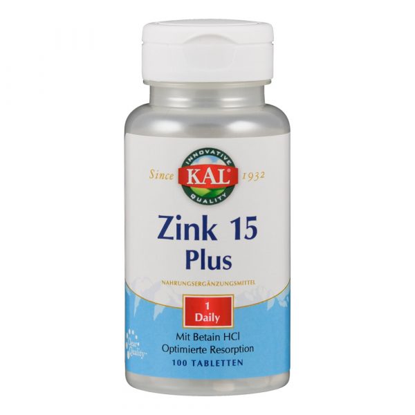 KAL Zink 15 Plus 100 tabletten