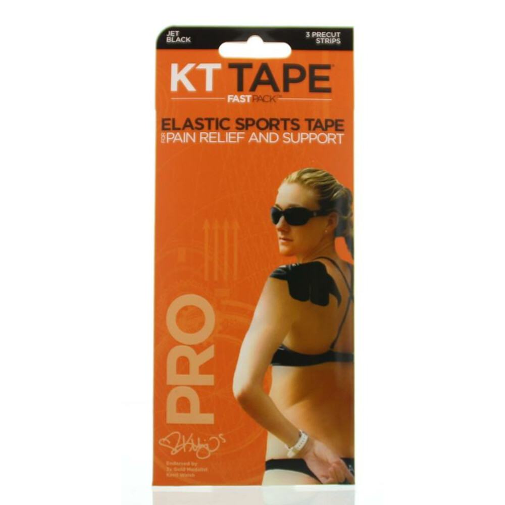 KT Tape Kinesiologische Tape Pro Fastpack Black 3 stuks