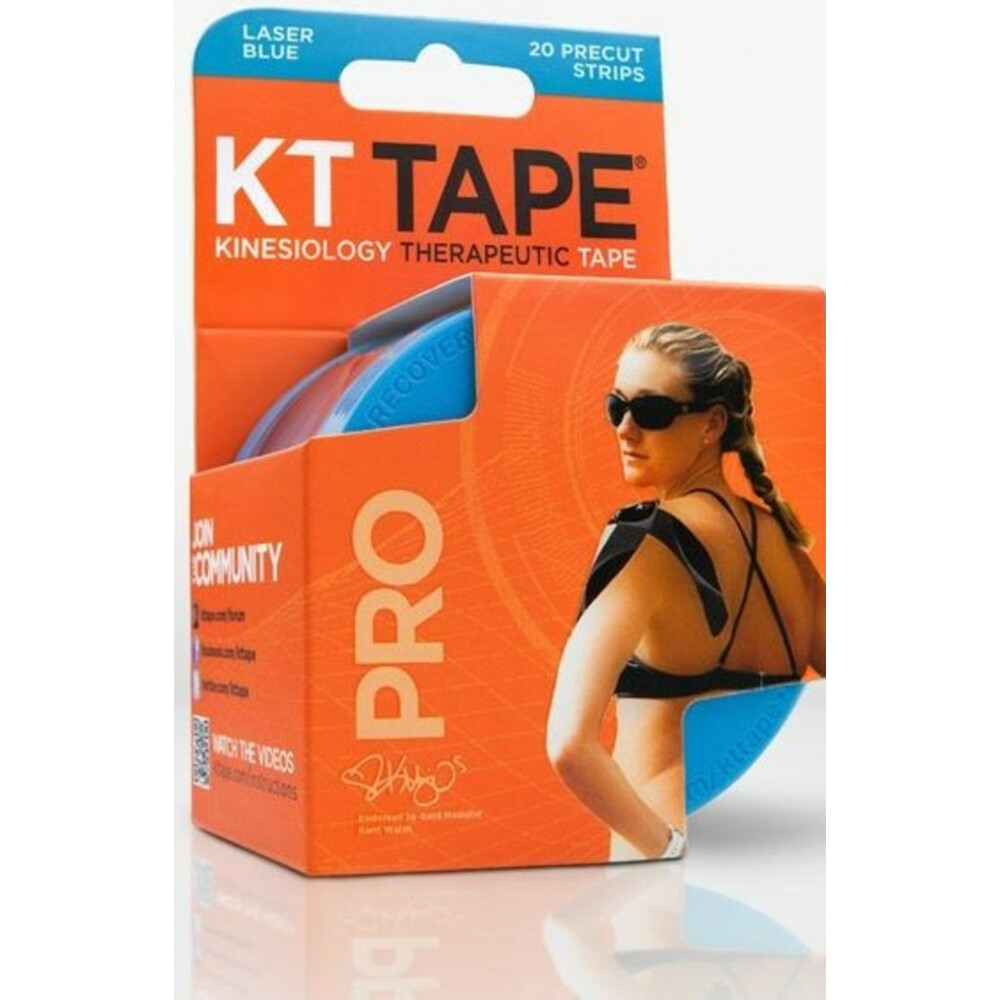 KT Tape Pro Strips Licht Blauw Rol 20 stuks