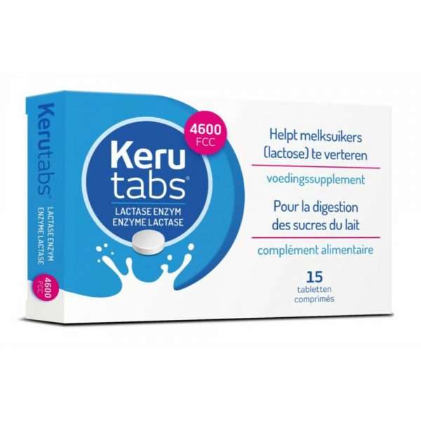 Kerutabs Lactase Enzym 4600 FCC 15 tabletten