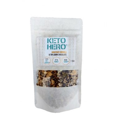 Keto Hero Kickstart Granola 20% Belgisch Pure Chocolade Drops 250 gr