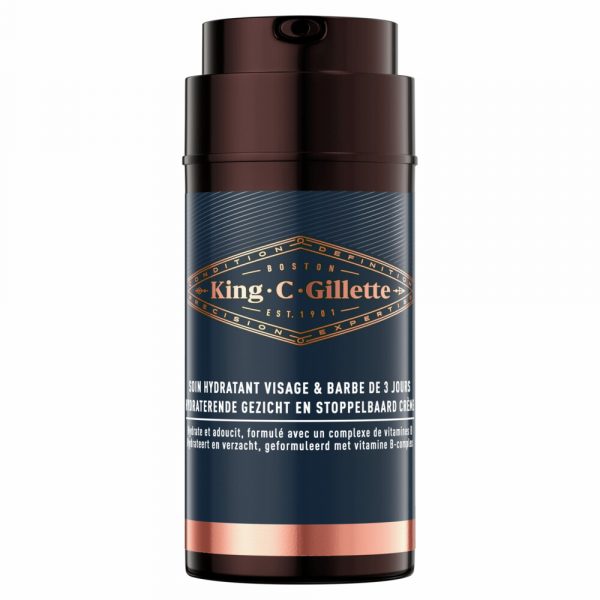 King C. Gillette Hydraterende Gezicht en Stoppelbaard Crème 100 ml