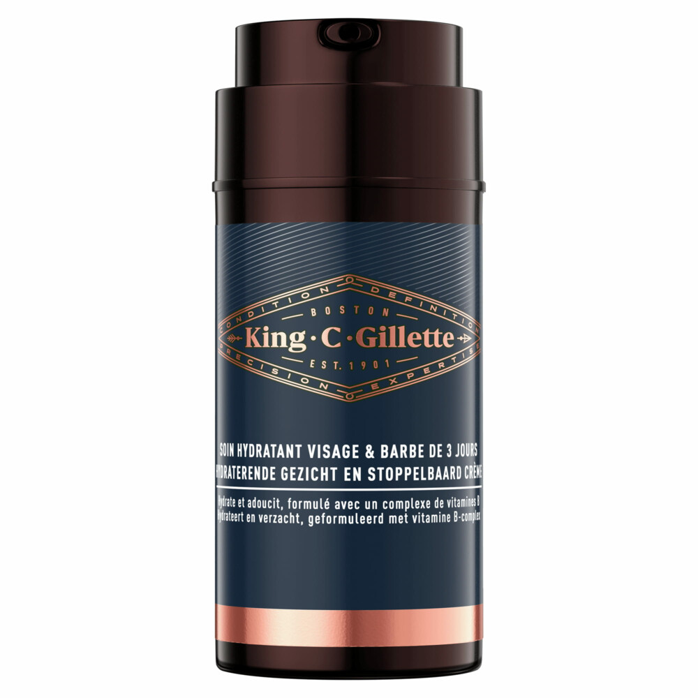 King C. Gillette Hydraterende Gezicht en Stoppelbaard Crème 100 ml