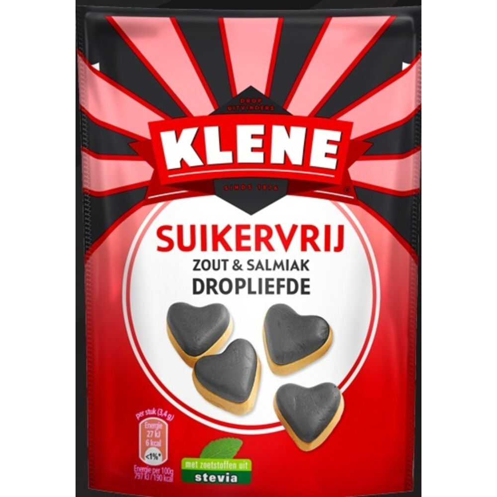 6x Klene Dropliefde Suikervrij 85 gr