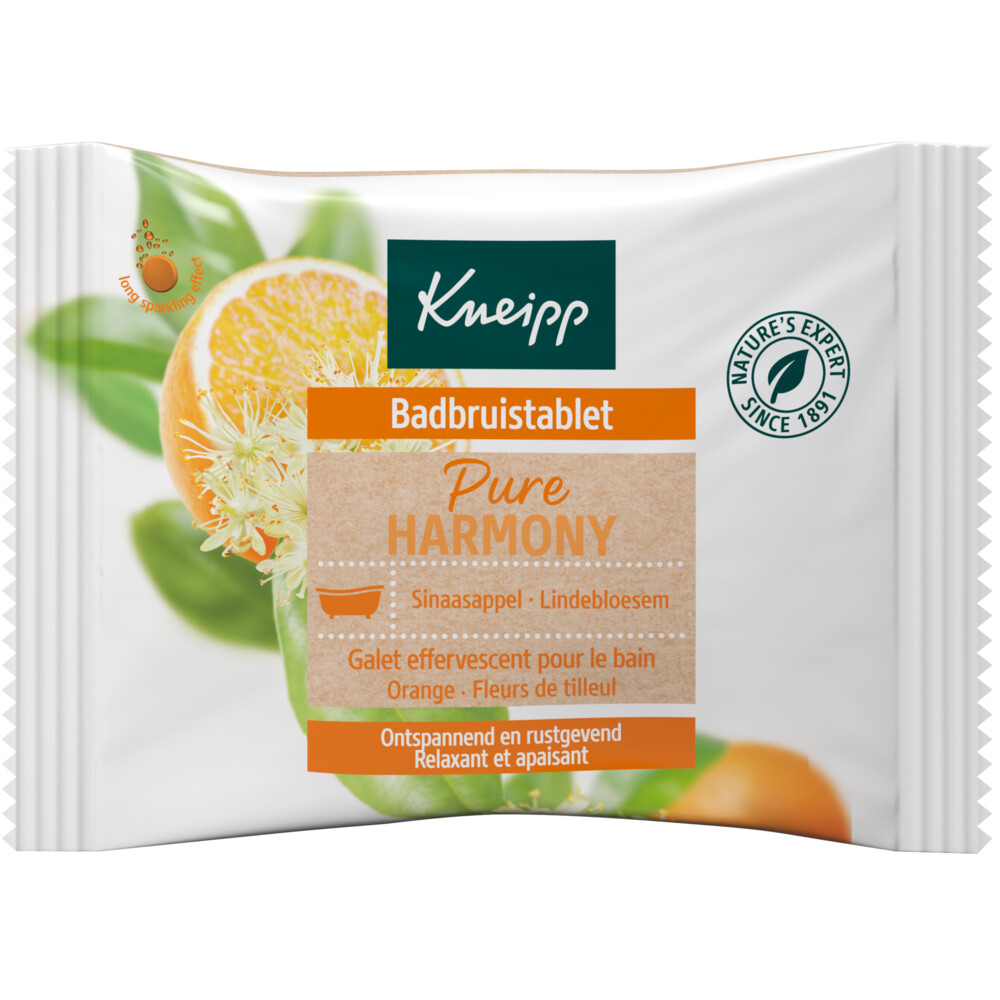 12x Kneipp Badbruistablet Oranje Lindebloesem 80 gr