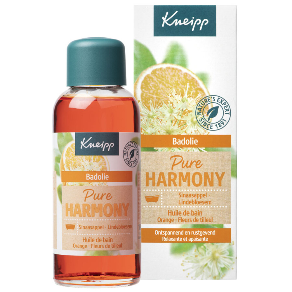 6x Kneipp Badolie Pure Harmony Sinaasappel - Lindebloesem 100 ml