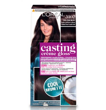 3x L'Oréal Casting Crème Gloss Haarkleuring 3102 - Cool Dark Brown