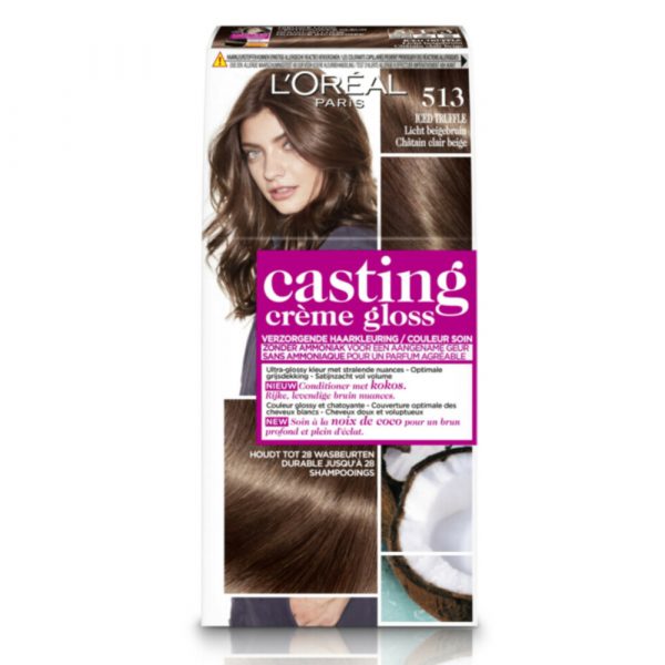 6x L'Oréal Casting Crème Gloss Haarkleuring 513 Iced Truffle - Licht beigebruin