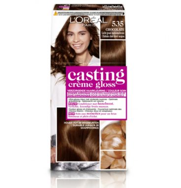 3x L'Oréal Casting Crème Gloss Haarkleuring 535 - Chocolate Licht Goud Mahoniebruin