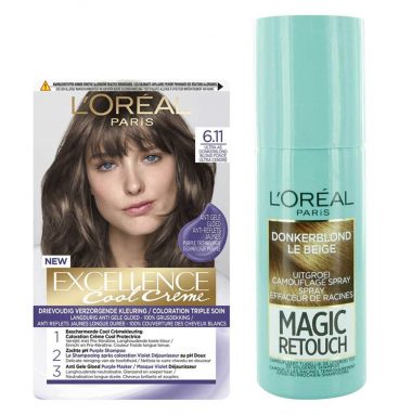 L'Oréal Cool Cream - Donkerblond + Uitgroeispray Pakket