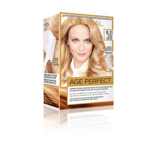 3x L'Oréal Excellence Age Perfect Haarverf 8.31 Licht Goud Asblond