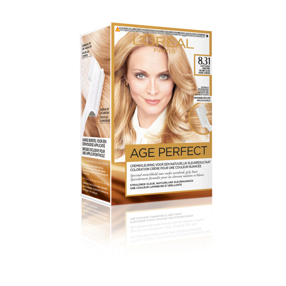 3x L'Oréal Excellence Age Perfect Haarverf 8.31 Licht Goud Asblond