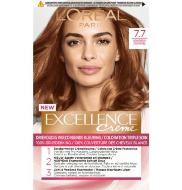 3x L'Oréal Excellence Creme 7.7 Honingbruin