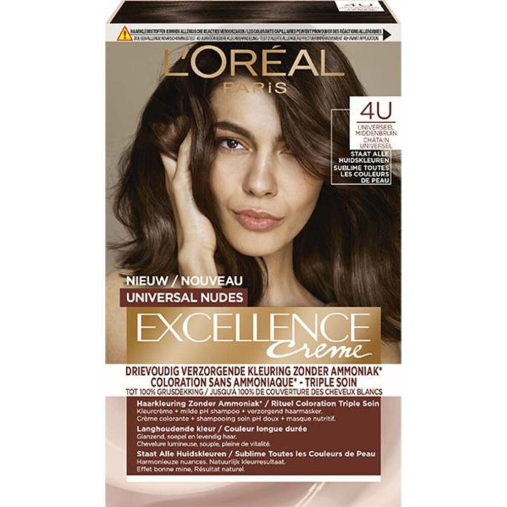 L'Oréal Excellence Creme Universal Nudes 4U Universeel Middenbruin