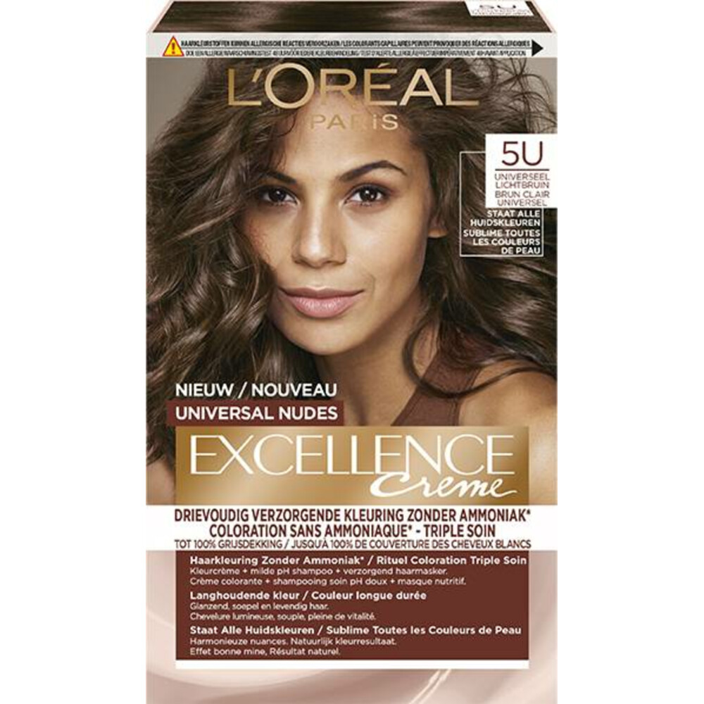 L'Oréal Excellence Creme Universal Nudes 5U Universeel Lichtbruin