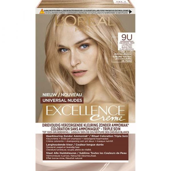 L'Oréal Excellence Creme Universal Nudes 9U Universeel Zeer Lichtblond