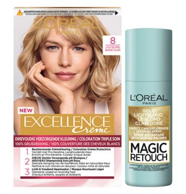 L'Oréal Excellence Haarverf Lichtblond + Uitgroeispray Pakket