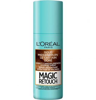 3x L'Oréal Magic Retouch Uitgroeispray Goud Middenbruin 75 ml