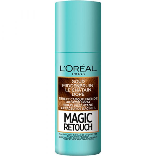 3x L'Oréal Magic Retouch Uitgroeispray Goud Middenbruin 75 ml